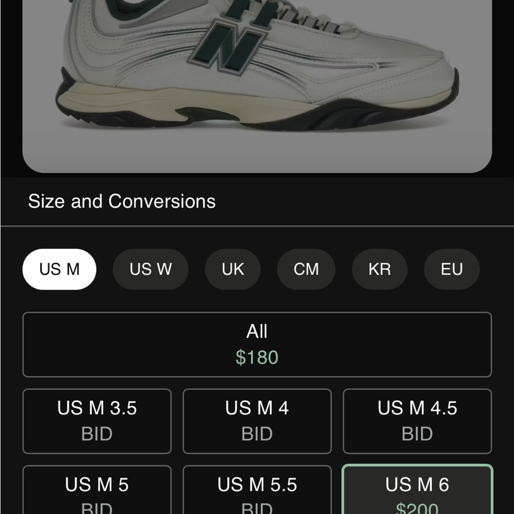 New Balance x Aimé Leon Dore limited edition RC56 Sneaker in Green, White, Cream - Picture 9 of 13